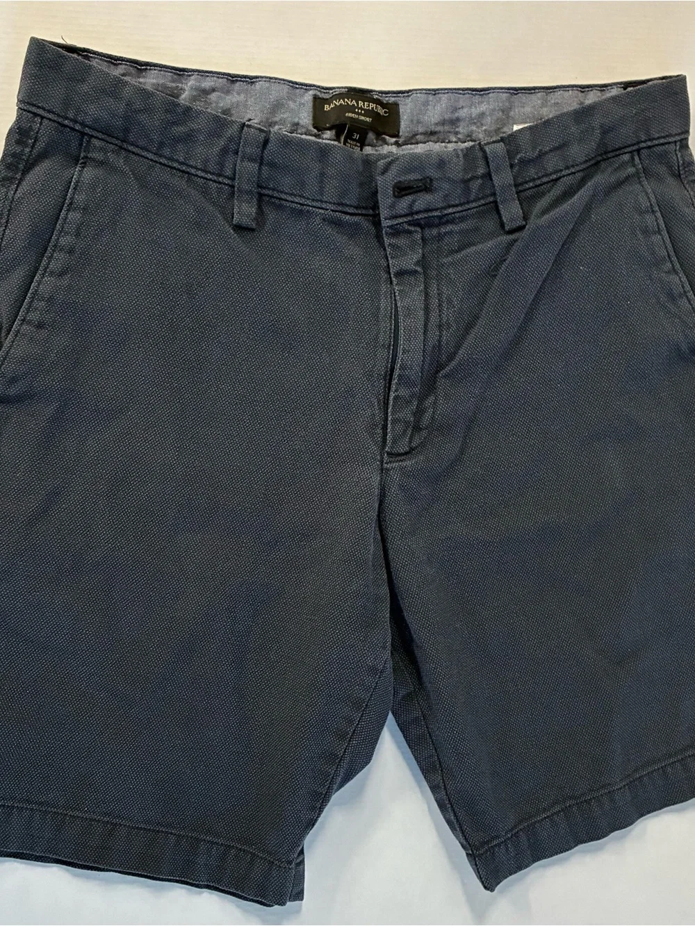 Banana Republic Men's Dark Blue Flat-Front Shorts